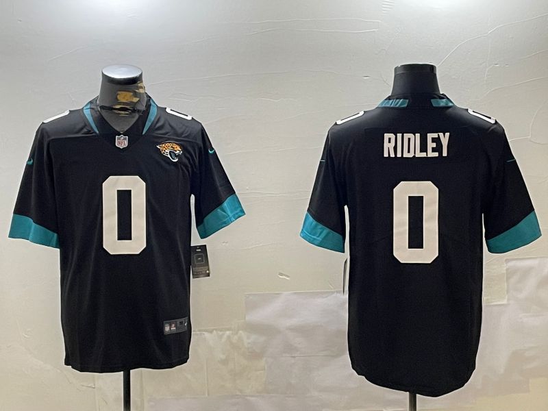 Men Jacksonville Jaguars #0 Ridley Black Second generation 2024 Nike Limited NFL Jersey style 1